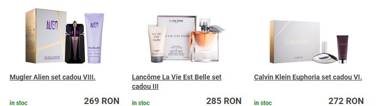 Seturile de parfum Aoro | KUPLIO.ro – cumpărați mai ieftin!