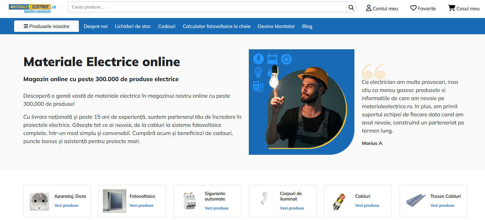 screen magazin online materiale electrice