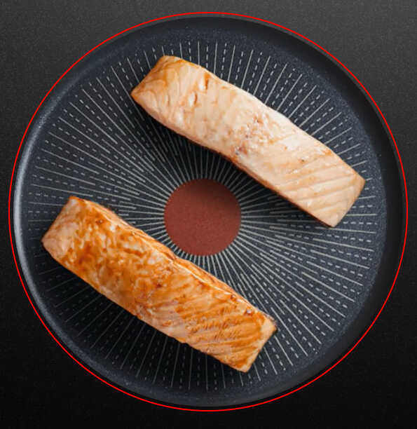 farfurie cu doua felii de somon