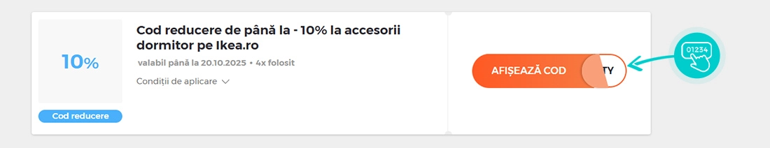 Exemplu cod reducere Ikea