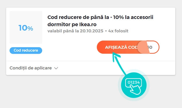 Exemplu cod reducere Ikea