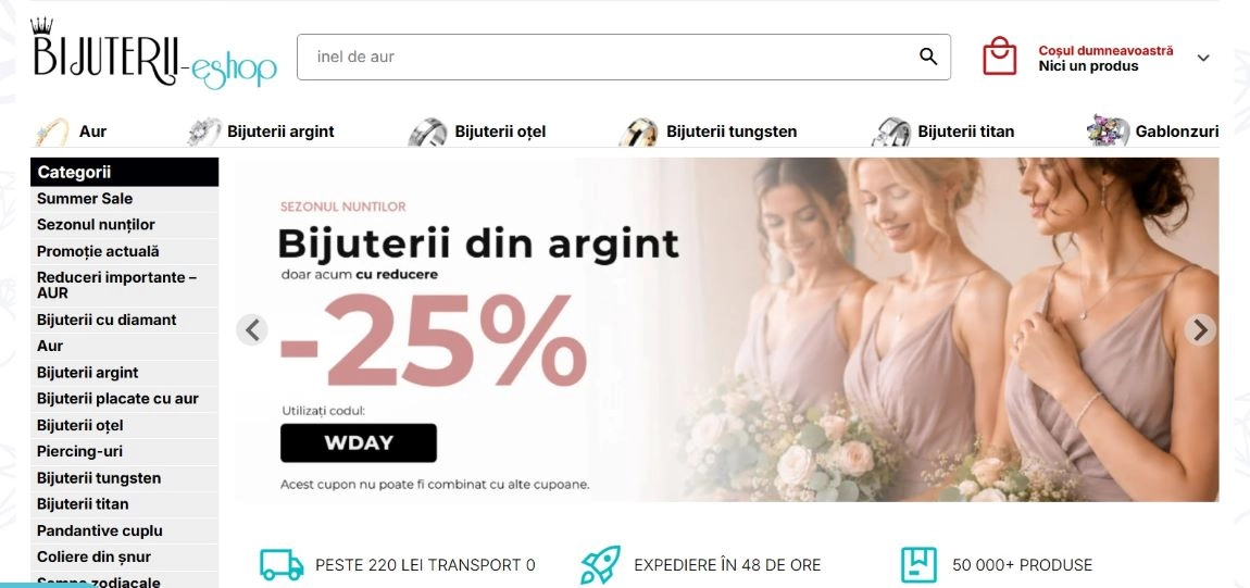 magazin online cu bijuterii și accesorii