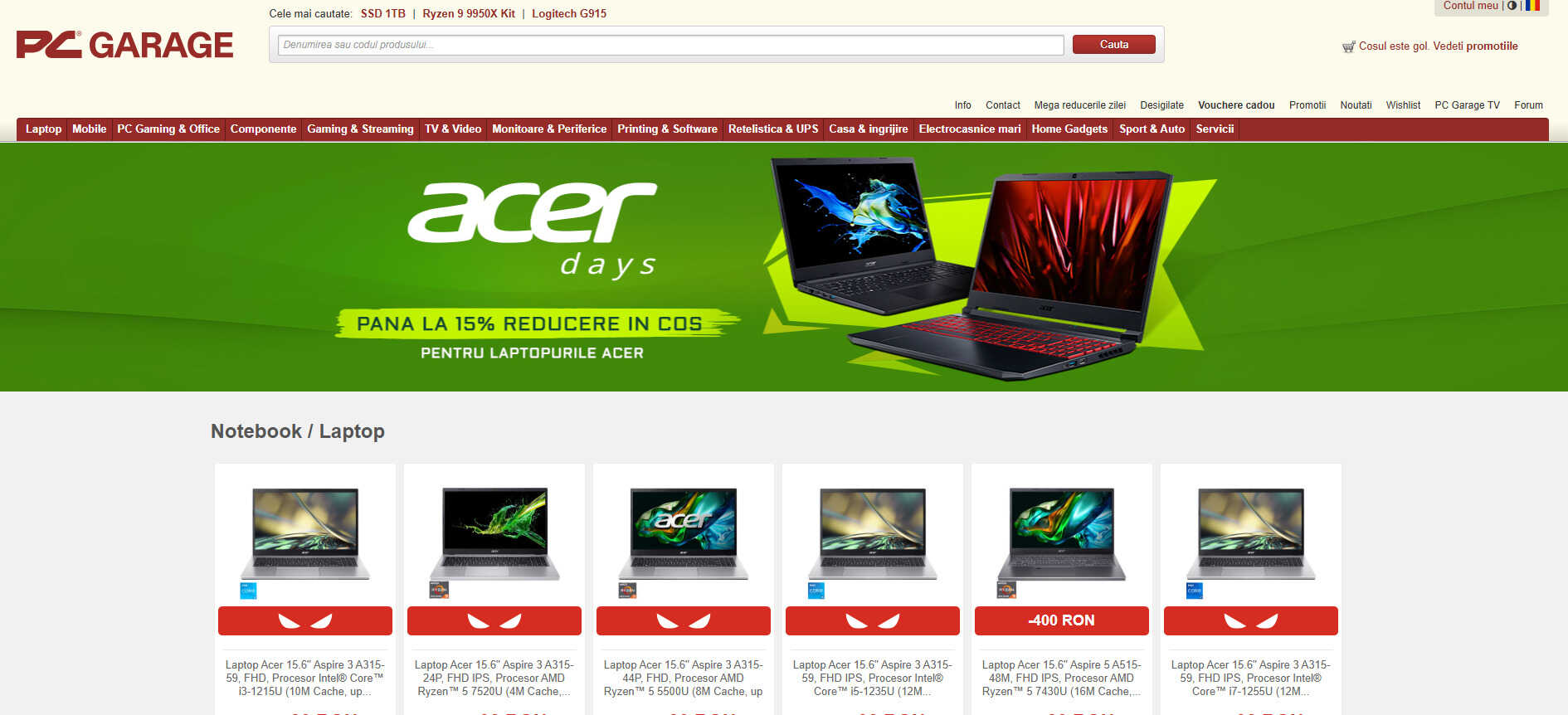 coduri reducere pc garage