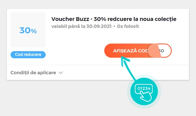 Exemplu cod reducere Buzz