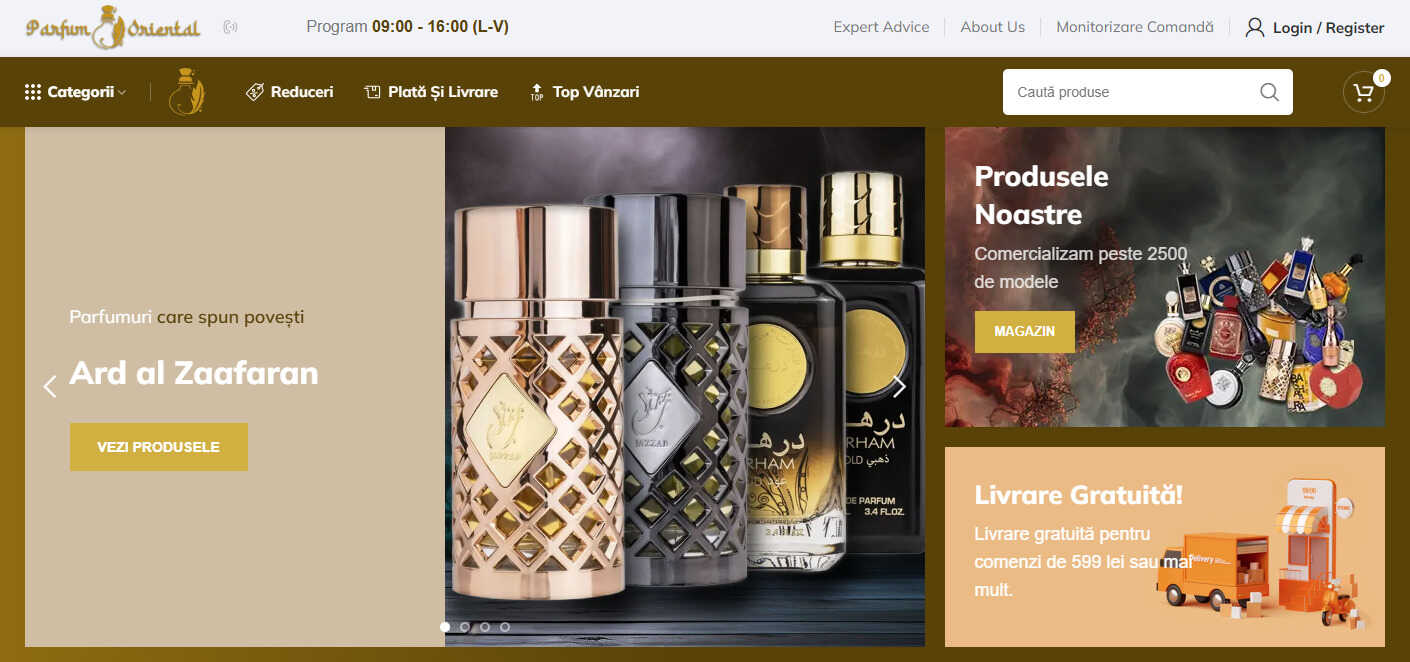 screen magazin parfumuri orientale