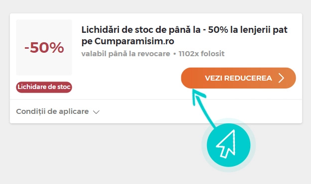 Cum se utilizează cod reducere Cumparamisim