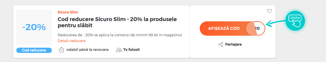 Exemplu cod reducere Sicuro Slim