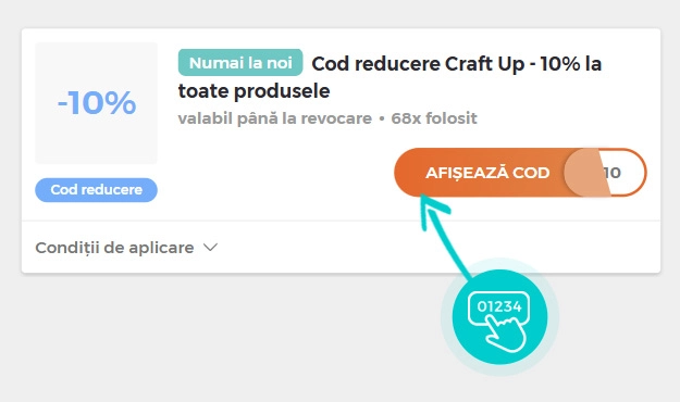 Exemplu cod reducere Craft Up