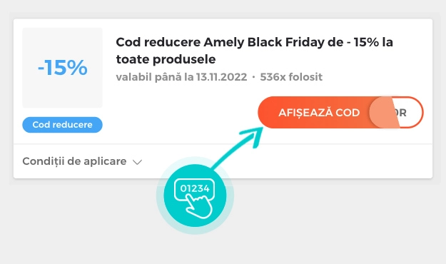 Exemplu cod reducere Amely