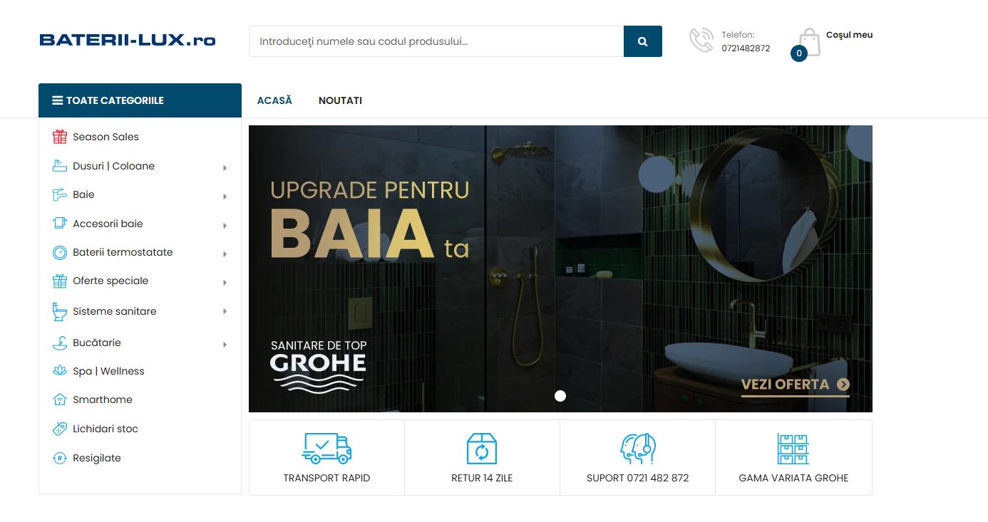 cod discount baterii lux