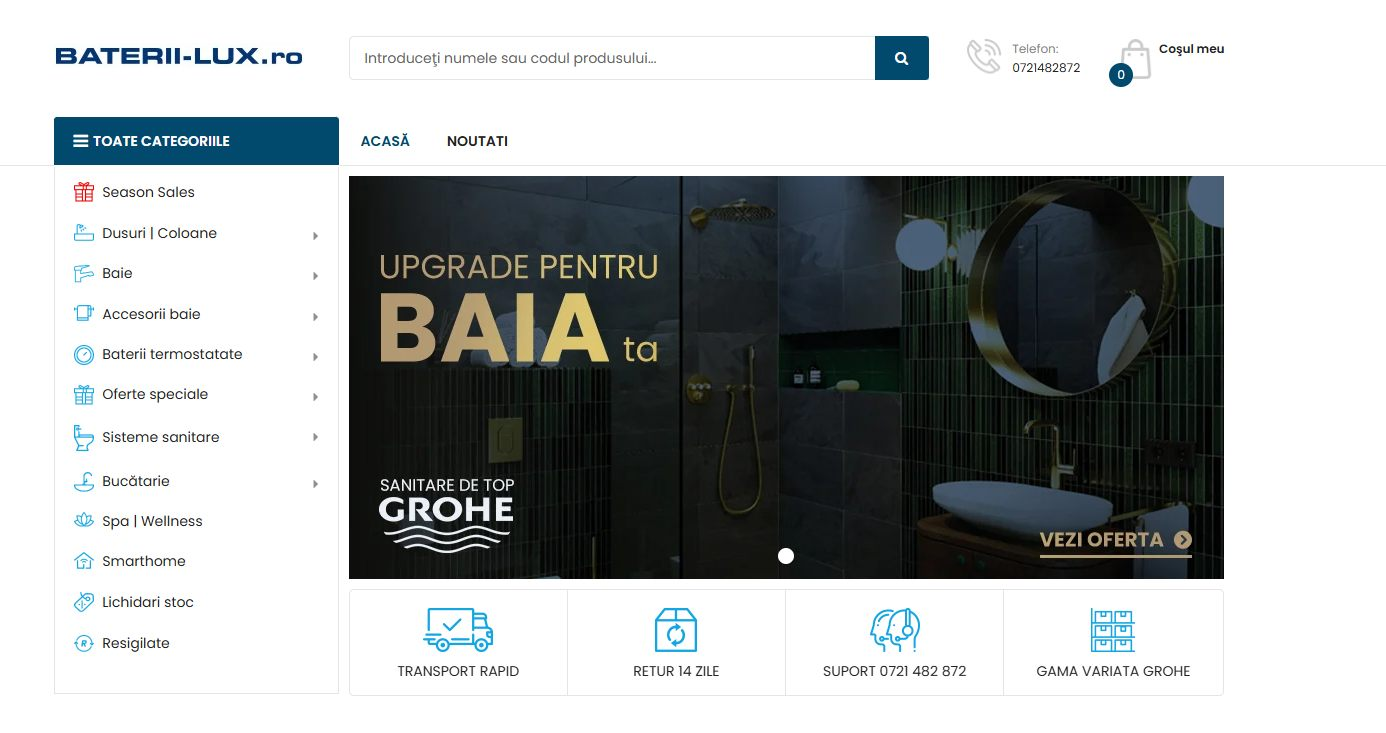 cod discount baterii lux