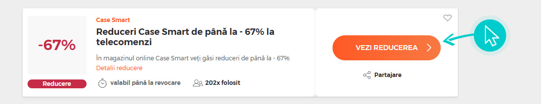 Cum se utilizează cod reducere Case Smart
