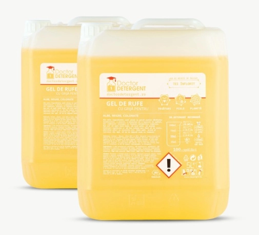 două recipiente detergent galben