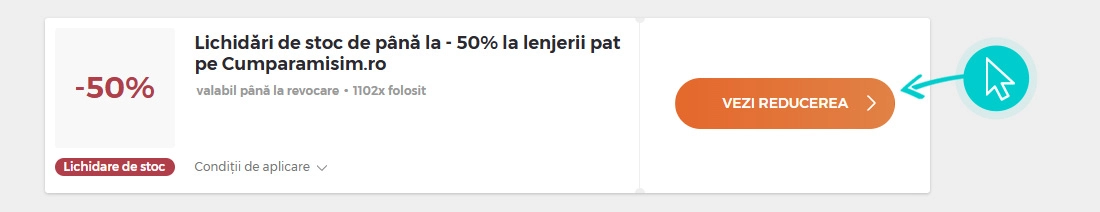 Cum se utilizează cod reducere Cumparamisim