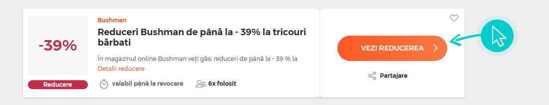 Cum se utilizează cod reducere Bushman