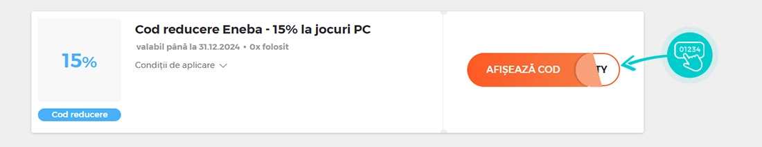 Exemplu cod reducere Eneba