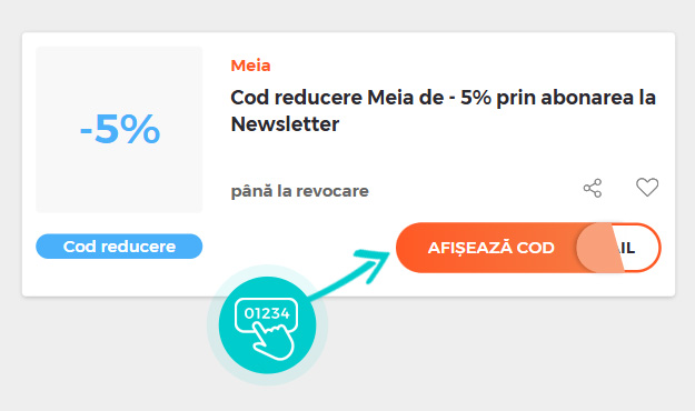 Exemplu cod reducere Meia