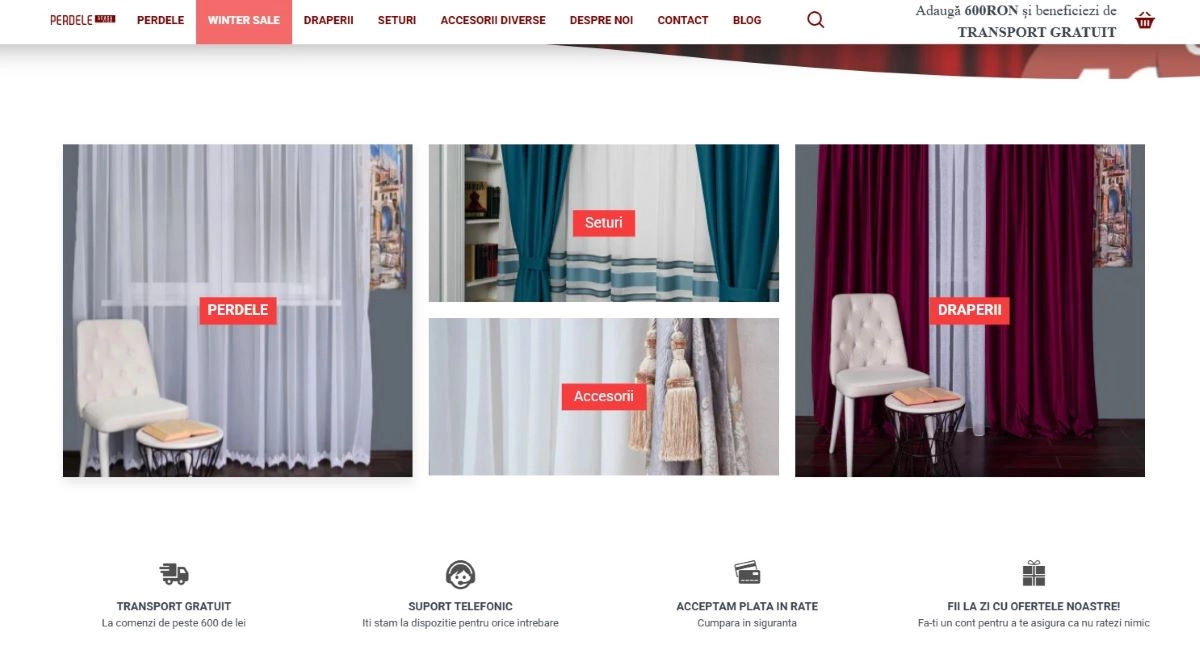 screen magazin online perdele și draperii