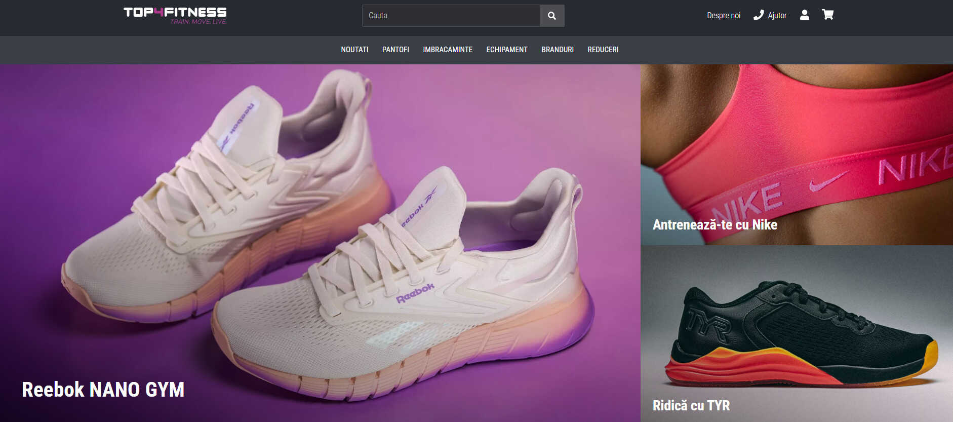screen magazin de îmbrăcăminte si pantofi fitness
