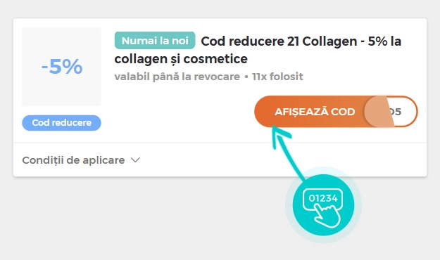 Exemplu cod reducere 21 Collagen