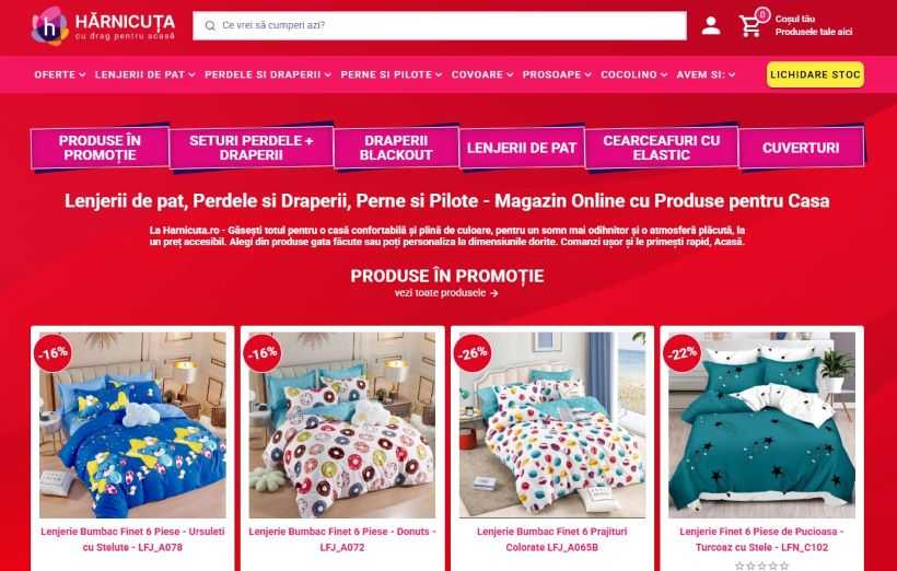 screen magazin online textile pentru casă