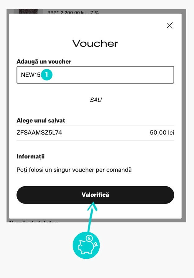 Instrucțiuni privind copierea cod reducere Zalando Lounge