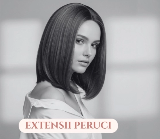 femeie cu păr superb și extensii