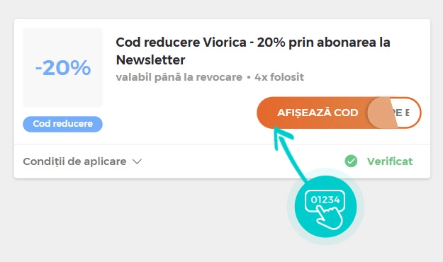 Exemplu cod reducere Viorica Cosmetic