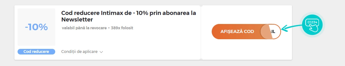 Exemplu cod reducere Intimax