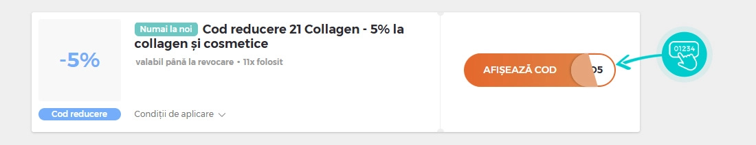 Exemplu cod reducere 21 Collagen