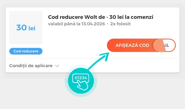 Exemplu cod reducere Wolt