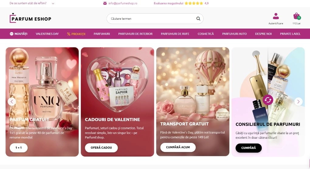 screen magazin online parfumuri și cosmetice
